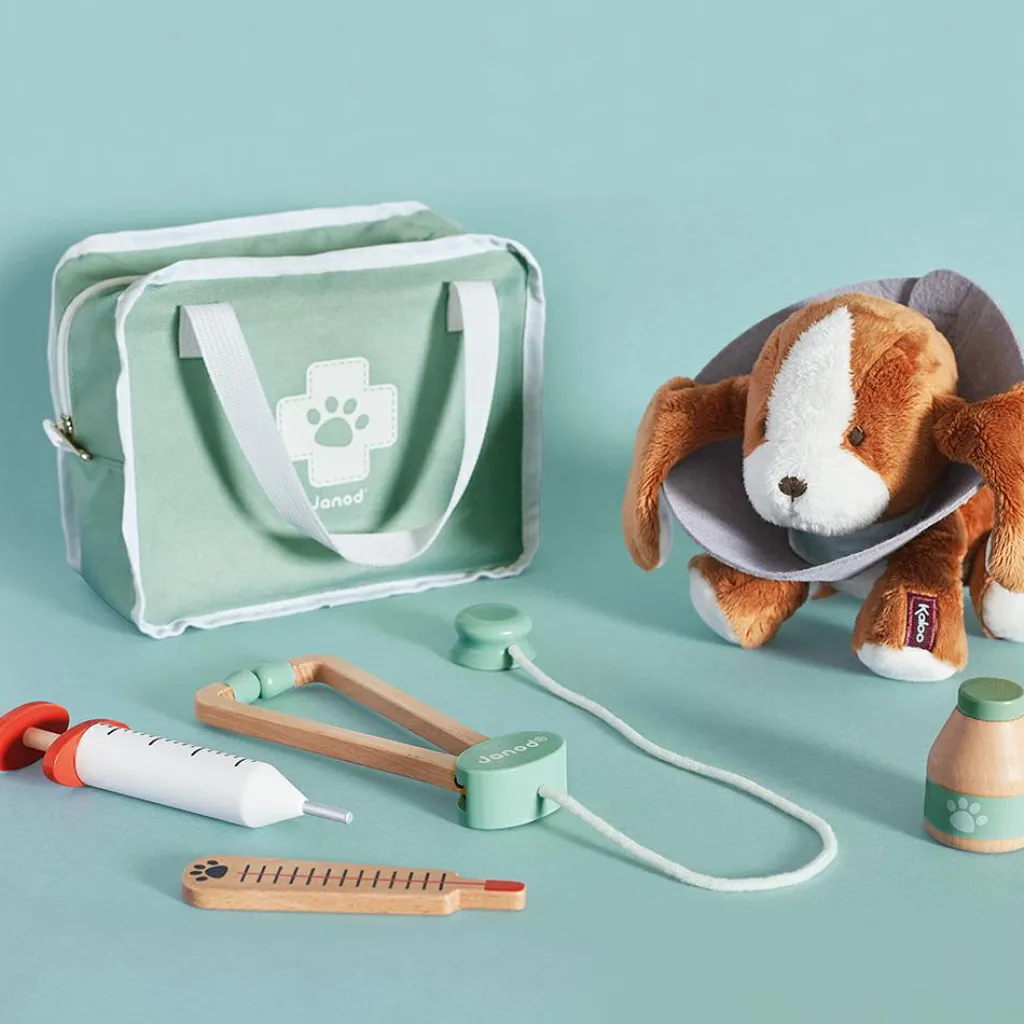 New Malette de vétérinaire (15 pièces) Docteur / Vétérinaire