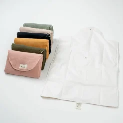 BEBEL Matelas à langer effet lin camel