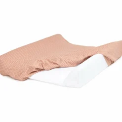 Nobodinoz Matelas à langer Stories Édition limitée Pink cream grid