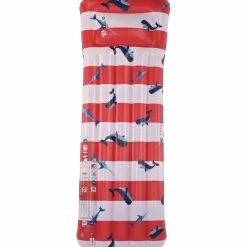 Matelas aquatique Baleine rouge et blanc Bouée