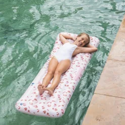 Swim Essentials Matelas aquatique Léopard vieux rose