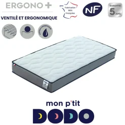 Enfant Mon P'tit Dodo Matelas Ergono (70 x 140 cm)