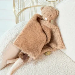 Nattou Maxi doudou attache sucette Teddy Ours Caramel