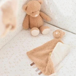Nattou Maxi doudou attache sucette Teddy Ours Caramel