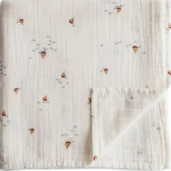 Mushie Maxi lange en coton bio Boats (120 x 120 cm)