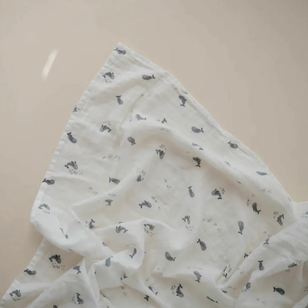 Best Maxi lange en coton bio Baleine (120 x 120 cm) Lange