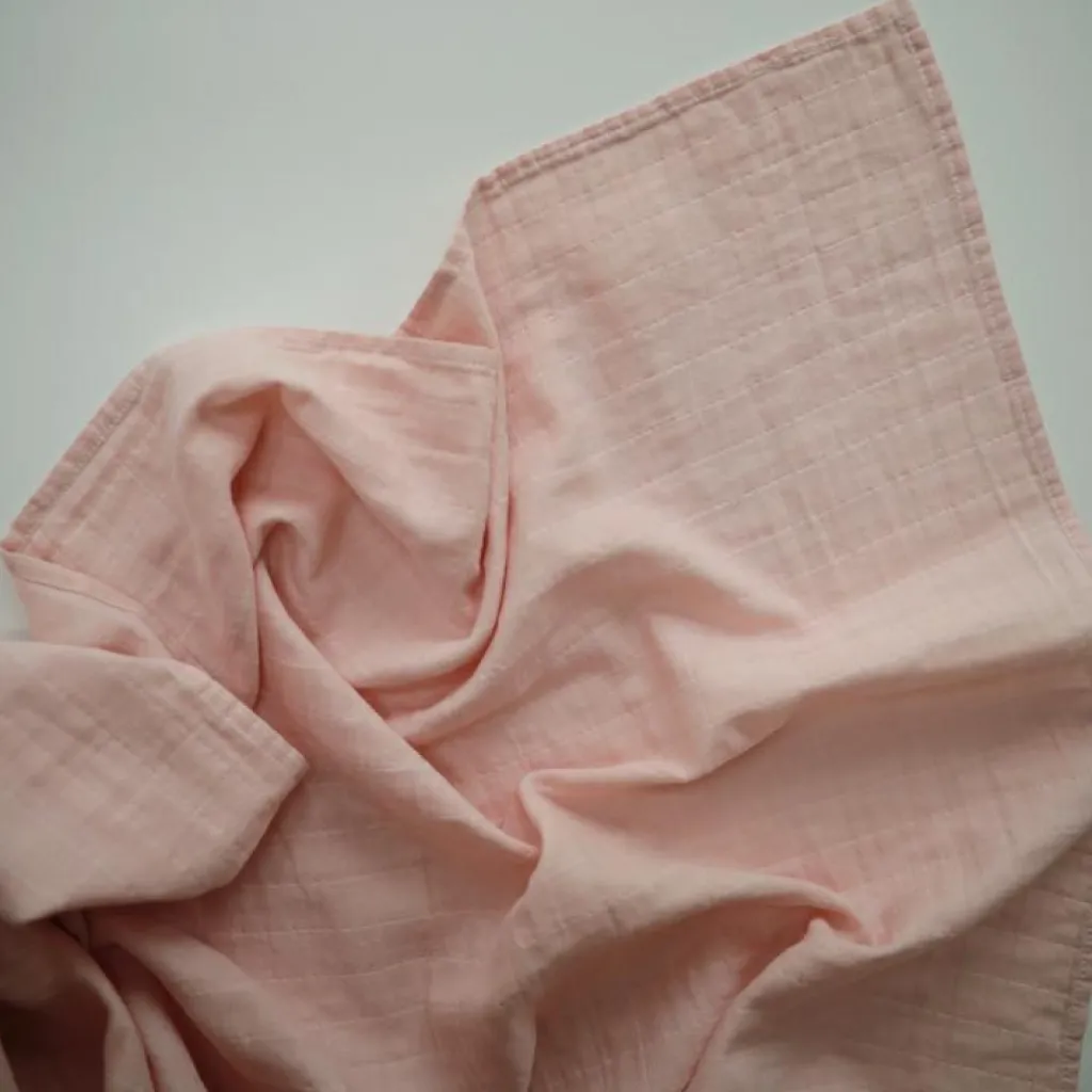 Mushie Maxi lange en coton bio Rose vanilla (120 x 120 cm)