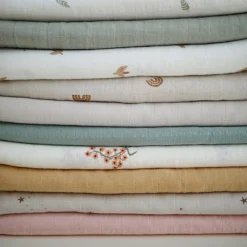 Mushie Maxi lange en coton bio Rose vanilla (120 x 120 cm)