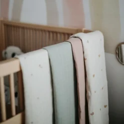 Mushie Maxi lange en coton bio Rose vanilla (120 x 120 cm)