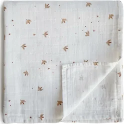 Mushie Maxi lange en coton bio Sparrows (120 x 120 cm)