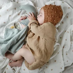 Mushie Maxi lange en coton bio Sparrows (120 x 120 cm)