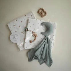 Mushie Maxi lange en coton bio Sparrows (120 x 120 cm)