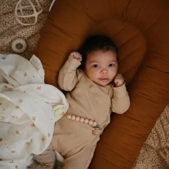 Mushie Maxi lange en coton bio Sparrows (120 x 120 cm)