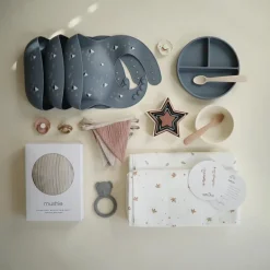 Mushie Maxi lange en coton bio Sparrows (120 x 120 cm)