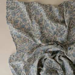 Maxi lange en coton Blue Flowers (120 x 120 cm) Lange