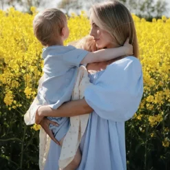 Outlet Maxi lange en coton Bows (120 x 120 cm) Lange