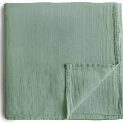Mushie Maxi lange en coton Sage (120 x 120 cm)
