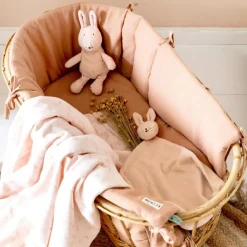 Trixie Maxi lange en mousseline Rosy Rabbit (110 x 110 cm)