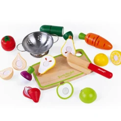 Discount Maxi set de fruits et légumes en bois à découper Dînette Et Aliments Factices