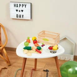 Discount Maxi set de fruits et légumes en bois à découper Dînette Et Aliments Factices