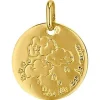 Enfant Premiers Bijoux Médaille ronde La tête dans les nuages 16 mm (or jaune 750°)
