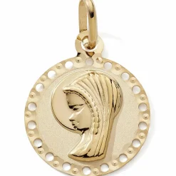 Baby bijoux Médaille ronde Vierge (or jaune 9 carats)