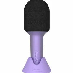 Lalarma Microphone Bluethooth avec haut-parleur intégré Glitter pourpre