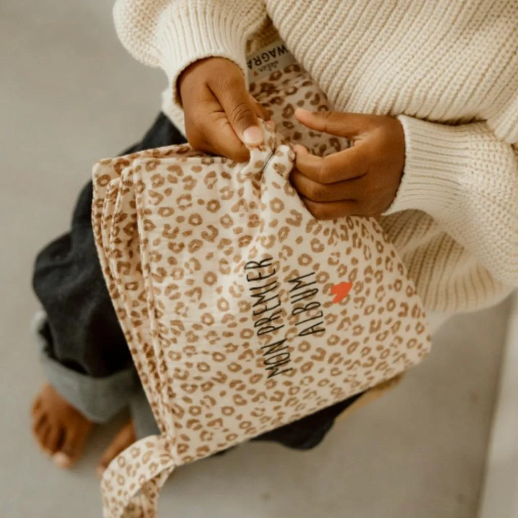 Online Mini album photo Gaze Léopard (personnalisable) Album Photo Tissu