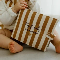 Sale Mini album photo Rayures Larges (personnalisable) Album Photo Tissu