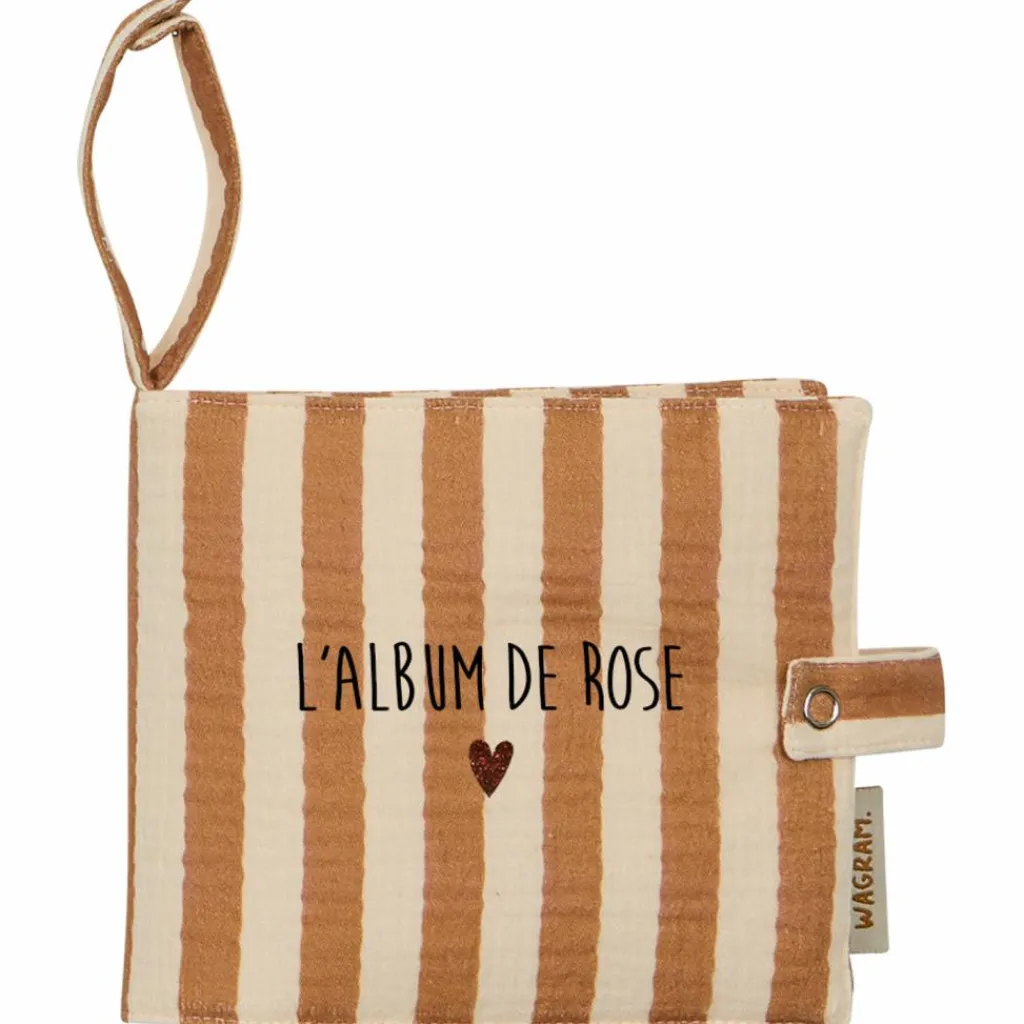 Sale Mini album photo Rayures Larges (personnalisable) Album Photo Tissu