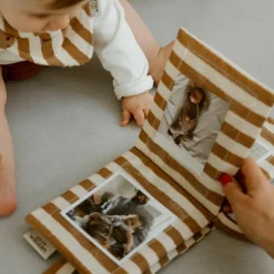 Sale Mini album photo Rayures Larges (personnalisable) Album Photo Tissu