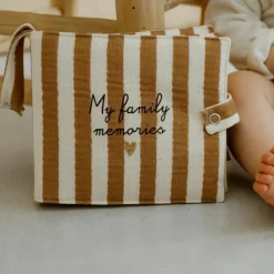 Sale Mini album photo Rayures Larges (personnalisable) Album Photo Tissu