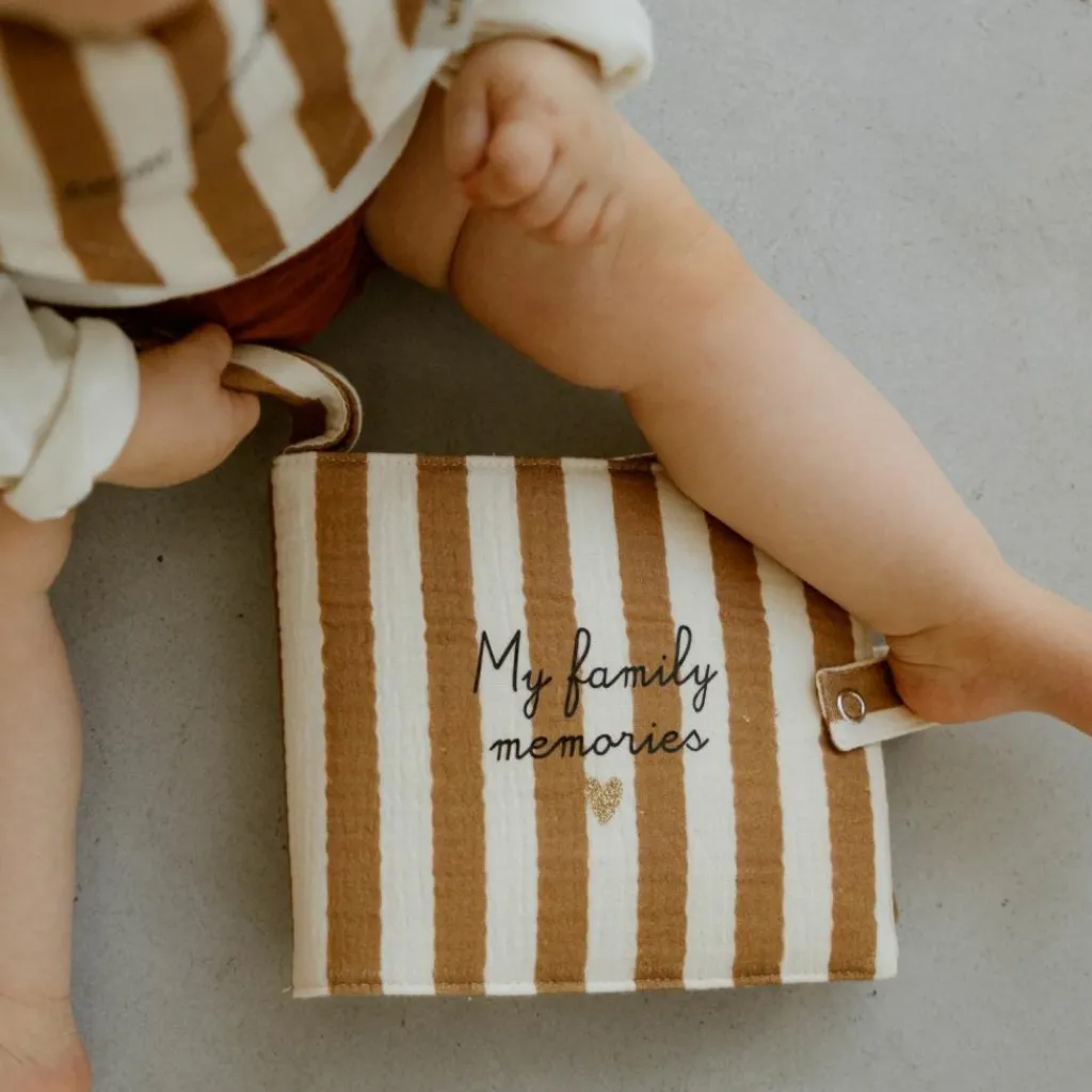 Sale Mini album photo Rayures Larges (personnalisable) Album Photo Tissu