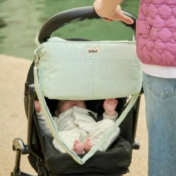 BEBEL Mini organisateur de poussette Sorbet menthe en coton irisé