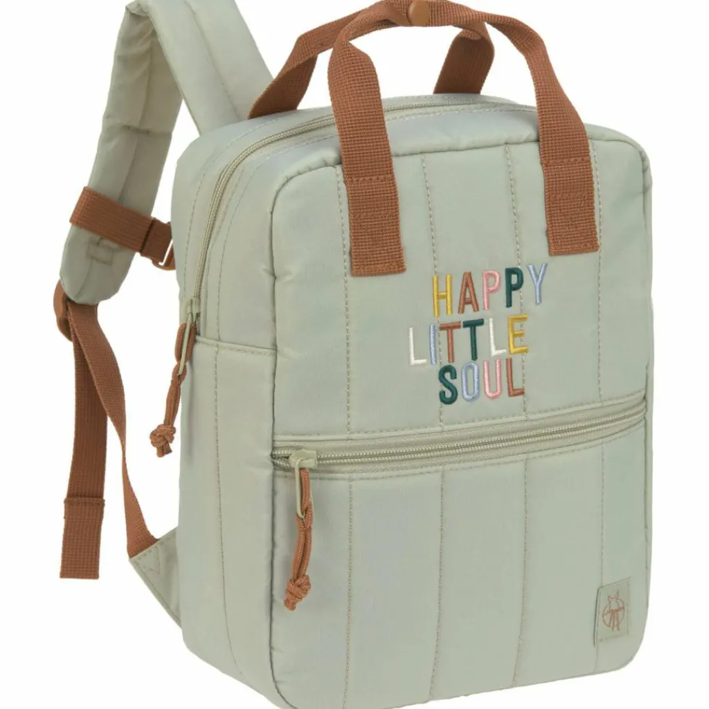 Online Mini sac à dos carré Little Gang khaki clair Sac À Dos Bébé