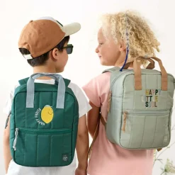 Online Mini sac à dos carré Little Gang khaki clair Sac À Dos Bébé