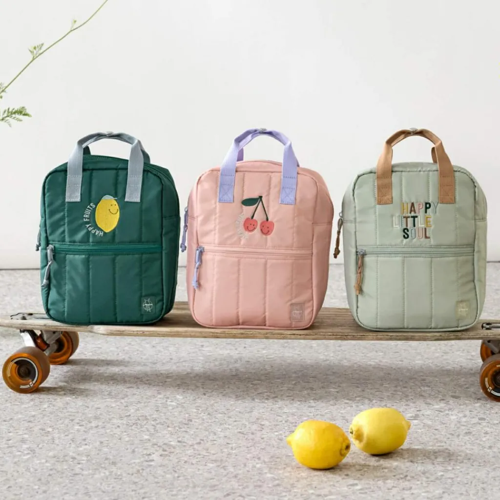 Online Mini sac à dos carré Little Gang khaki clair Sac À Dos Bébé