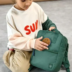 Discount Mini Sac à dos carré Little Gang Vert foncé Sac À Dos Bébé