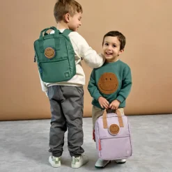 Discount Mini Sac à dos carré Little Gang Vert foncé Sac À Dos Bébé