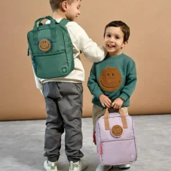 Discount Mini Sac à dos carré Little Gang Vert foncé Sac À Dos Bébé