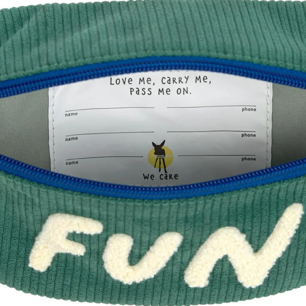 Clearance Mini sac banane Little Gang velours Fun vert Enfant Sac Banane Enfant