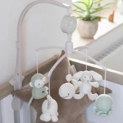 Baby's Only Mobile musical Animals Laurel Green-Warm Linen