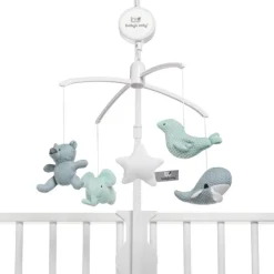 Baby's Only Mobile musical animaux vert d'eau