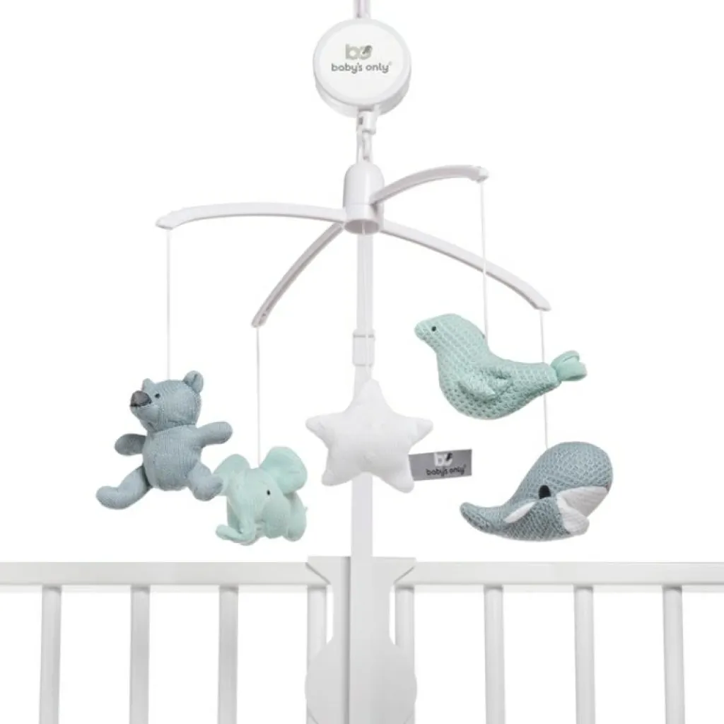 Baby's Only Mobile musical animaux vert d'eau