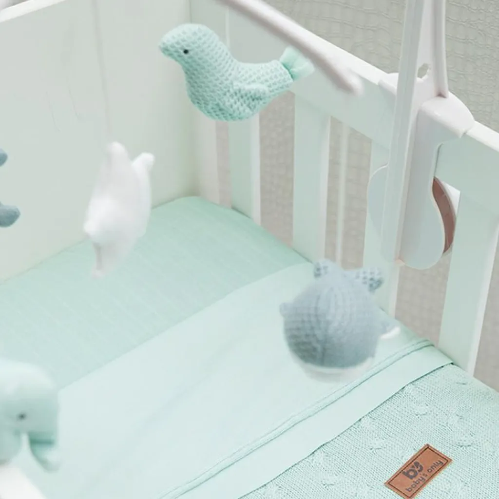 Baby's Only Mobile musical animaux vert d'eau