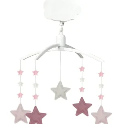 Hot Mobile musical en coton bio Étoile rose Mobile Bébé