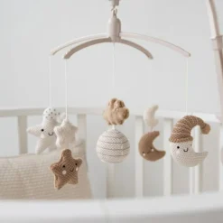 Baby's Only Mobile musical Heaven clay-warm linen