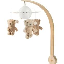 FLOW Mobile pour bébé en bois Lou l'ours