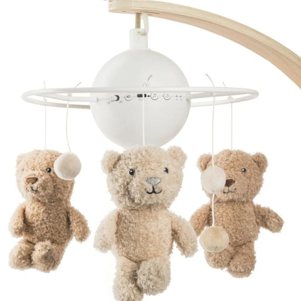 FLOW Mobile pour bébé en bois Lou l'ours