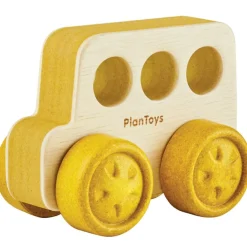Plan Toys Mon petit bus en bois d'hévéa jaune